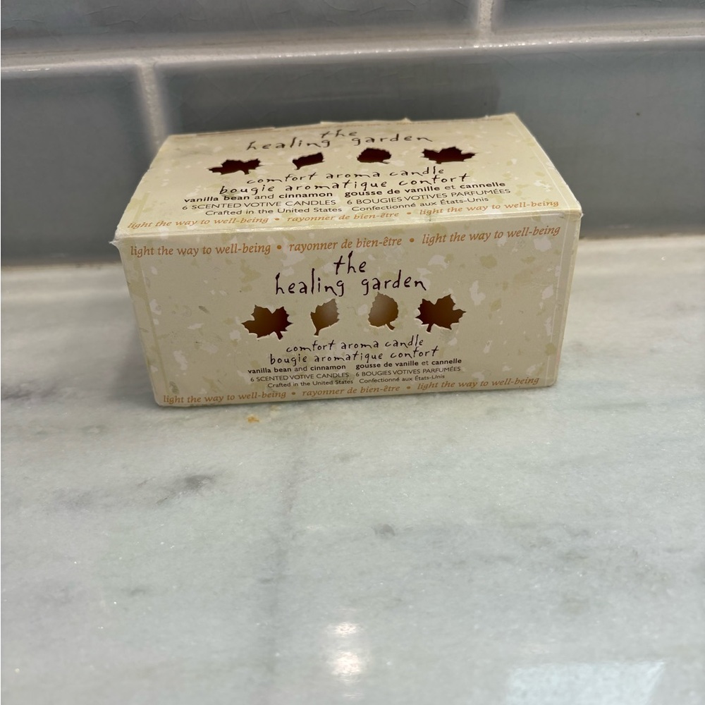 THE HEALING GARDEN Comfort AROMA CANDLE 6 Vanilla Bean Cinnamon DISCONTINUED